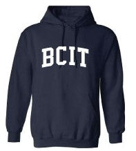 BCIT Hooded sweatshirt with one color twill decoration