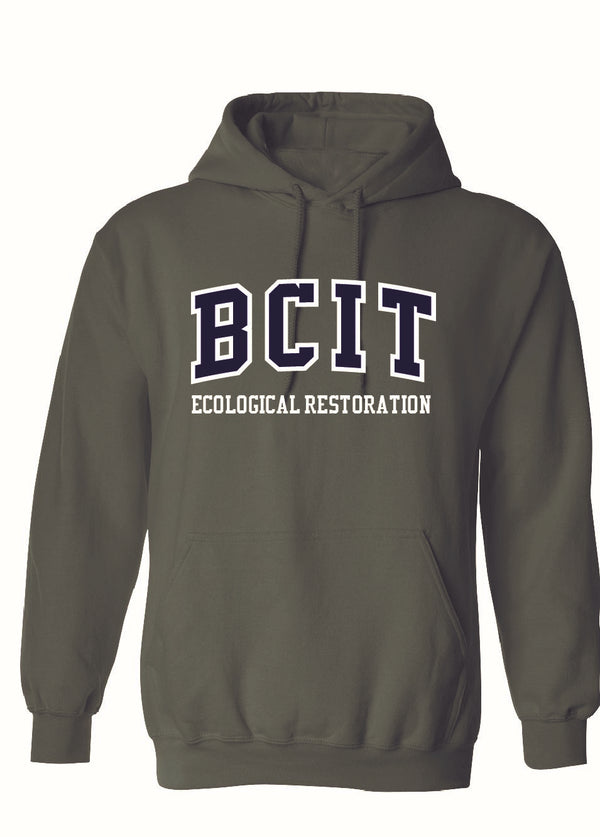 BCIT Hooded sweatshirt with Ecological Restoration decoration