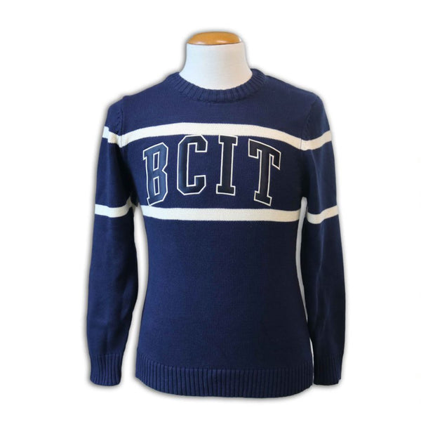 BCIT Striped Crewneck Sweater