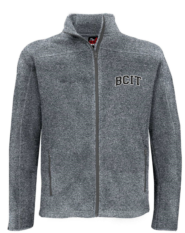 Full Zip Sweater with BCIT embroidery on left chest