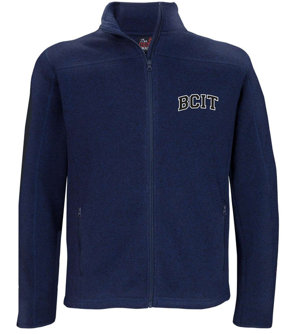Full Zip Sweater with BCIT embroidery on left chest
